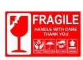 Fragile Sticker for the Sensitive Product and Material Size 2.5 X 3.5. 
