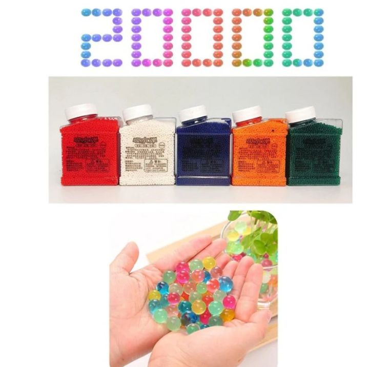 20,000 Crystal Orbeez Bullets Gel Beads Blaster Gel Balls Shooter Refill Gel Water Beads Splatter 7.5mm