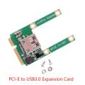 Mini PCI-E to USB3.0 Expansion Card Laptop Converter Riser Card W/Screw Fittings. 