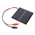1W 5.5V Solar Cell Epoxy Polycrystalline Solar Panel+Clip 95*95MM. 