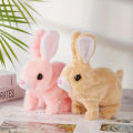 Electronic Plush Rabbit Toy Robot Bunny Walking Jumping Running Animal Shake Ears Cute Electric Pet for Kids Birthday Gifts. 