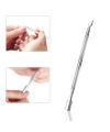 Pack of 4 Stainless Steel Double-Head Cuticle Pushers – Spoon Remover & Nail Cleaner Tools for Manicure, Pedicure, Ingrown Nail Treatment, Personal & Salon Use (Silver). 