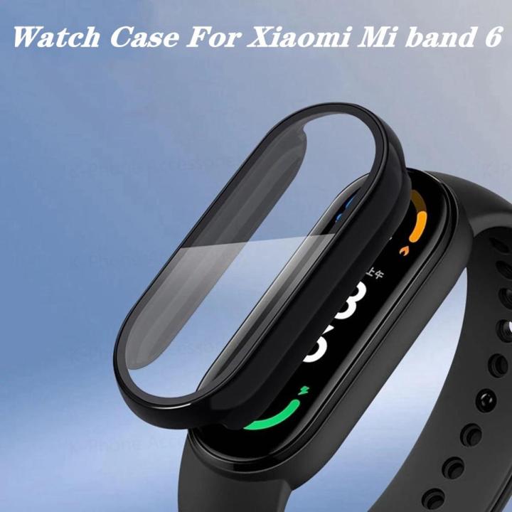 Watch Case For Xiaomi Mi band 6 7 5 4 All-Around Shell PC Protective Cover Tempered Glass For Xiaomi Miband 6 5 Mi5 Mi6 Bumper