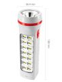 DP-9029C Rechargeable LED Torch with Emergency Light (14 LEDs) - Compact and Versatile (White, 5 cm). 