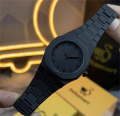 Original Black Arabic Aura Watch Full Black Dial in Fiber and Metal. 