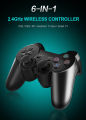 2.4GHz Wireless Game Controller 6 in 1 Joystick Gamepad Compatible for PS1/PS2/PS3/PC/TV/Android. 