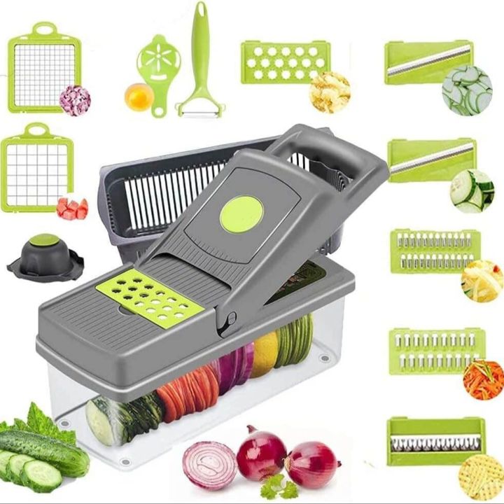 1pc/5pcs/14pcs%20%20Multifunctional%20Vegetable%20Cutter%20&%20Chopper%20%E2%80%93%20Manual%20Slicer%20with%20Blades,%20Peeler%20&%20Container%20-%20Image%206