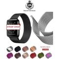 41mm / 40mm / 38mm Milanese loop Strap for Apple Watch Series 1 / 2 / 3 / 4 / 5 / 6 / 7 & Smart - Stainless Steel Band Bracelet for iWatch - Silver - Black. 