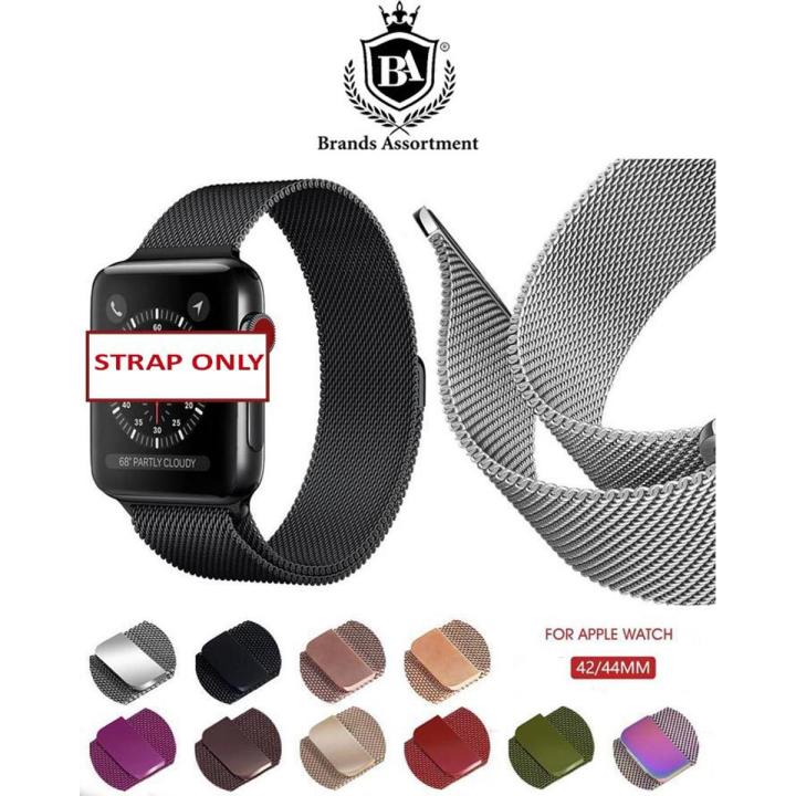 41mm / 40mm / 38mm Milanese loop Strap for Apple Watch Series 1 / 2 / 3 / 4 / 5 / 6 / 7 & Smart - Stainless Steel Band Bracelet for iWatch - Silver - Black