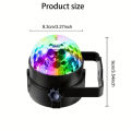 Disco Party Light Ball DJ Night Lights With Speaker, Sound Activated RGB 4 Colors  Rotating Stage Strobe Lamp For Home Room Birthday Decor Wedding Dance Parties. 