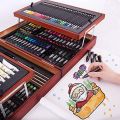 Mont Marte 174-Piece Deluxe Art Set, Art Supplies for Painting and Drawing, Art Kit in Wood Box Includes Acrylic, Oil, Watercolor Paints, Oil Pastels, Color Pencils. 