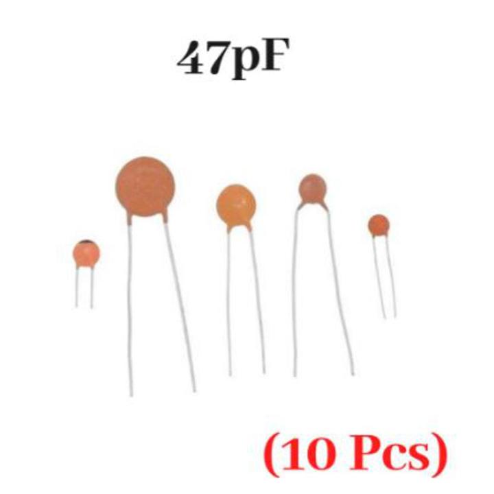 10 Pcs- 47pF capacitor 47pF 50V