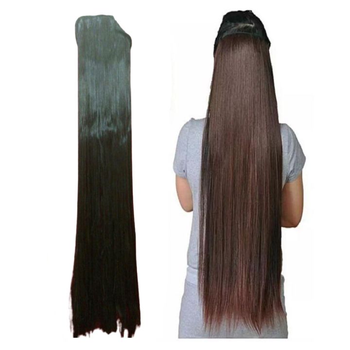 New Comb Hair Extensions Natural Brown - Dark Brown- 27Inch