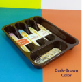 Household Pristine Cutlery Tray Cutlery tray Drawer Organizer with five Utensil Cutlery Kitchen Divider (Also for Desk and Office) ORGANIZING DRAWER STORAGE TRAY. 