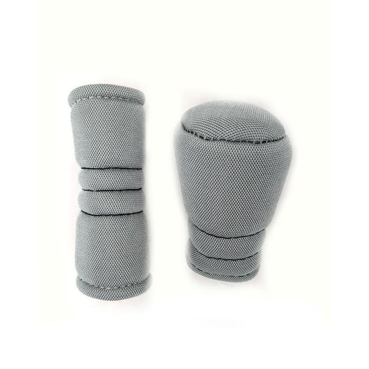 Gear Shift Knob + Hand Break Cover-  2 in 1 – Grey