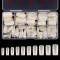 100Pcs / Square Almond Oval Shape Natural Color Artificial Nails Kit Fakee Nails Acrylic Nails For Girls Beautiful Nails Falsee Nails. 