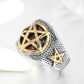 Five point star shaped finger rings classic retro punk rings for men gothic rings in south africa. 
