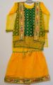 Girl Traditional Mayo and Dholki Yellow Wedding Dress 3 to 11 Year With Gotts Work.. 
