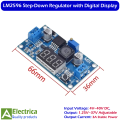 LM2596 3A Step Down Buck Converter Module with Digital Voltmeter Display, Adjustable DC-DC 4V–40V to 1.25V–37V Regulator for Arduino, LED & Battery Applications by Electrica. 