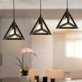 3 in 1 Flat Base Triangle Shape Hanging Lamp, Ceiling Lamp, Indoor Lights - Modern Pendant for Home & Office | LED/Filament Bulb Compatible (Bulb Not Included). 