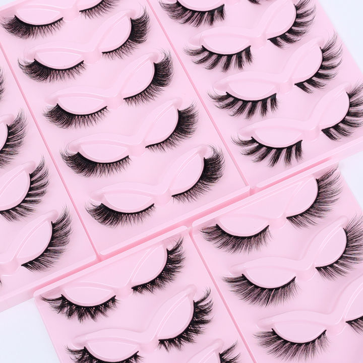 Fake%20Lashes%20Short%20Wispy%20Faux%20Mink%20Lashes%20Natural%20Half%20Lashes%20Cat%20Eye%20-%20Image%207