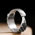 Retro Dragon Scale Ring Men Jewelry Fashion Personality Cool Style Index Ring 925 Sterling Silver Male Party Accessories Open. 