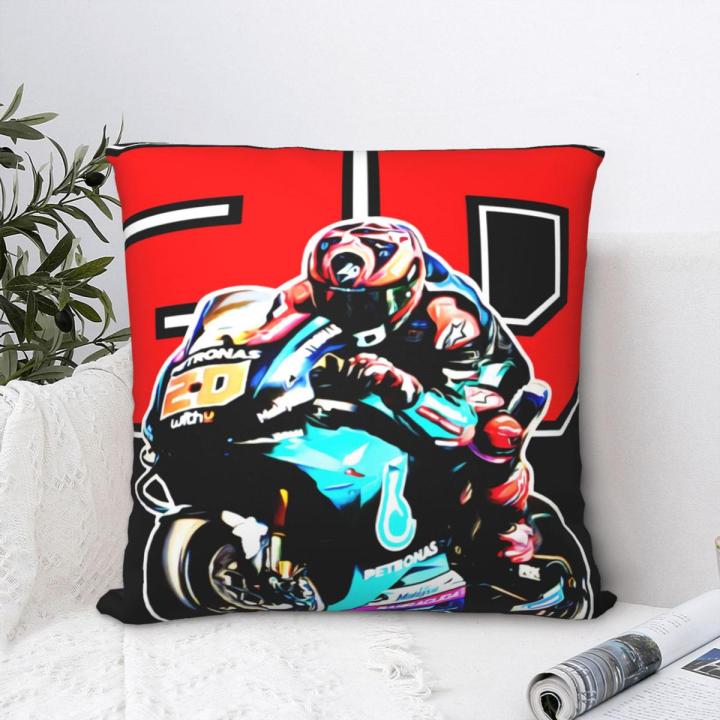 Fabio Quartararo 20 Winning Tattoo Champ Pillow Case Pillowcase Modern Big Summer Sofa Ornamental Pillows For Living Room Kids