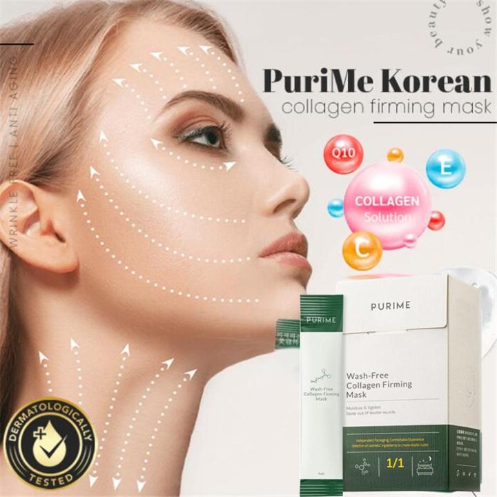 Purime Korean Collagen Firming Mask Wash Free Moisturizes Anti-Wrinkle Night Collagen Firming Sleep Mask Beauty Skin Care