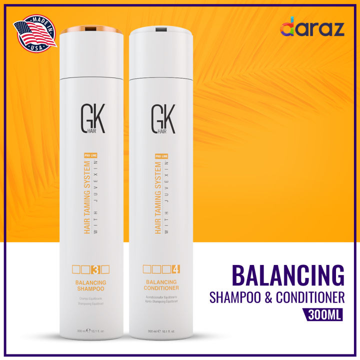 GK Hair Global Keratin Balancing Shampoo and Conditioner Sets (10.1 Fl Oz/300ml)
