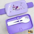 Cute Kuromi Premium Quality Lunch box BPA FREE purple color. 