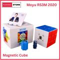3x3 Moyu RS3M Magnetic Speed Cube Stickerless Magic Cube Puzzle Toy R3SM. 