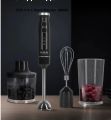 Hand Blender RED 4-in-1 Multi-Purpose Hand Blender for Kitchen , Handheld Mixer Stick with 16.9OZ Food Chopper, 20.3OZ Container, Egg Whisk for Puree Infant Food Smoothies Sauces Soups Red. 