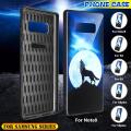 Popular Anti-skid TPU+Toughen Glass ph one Case Cover For Samsung Note8/Note9 S8 S9 Plus. 