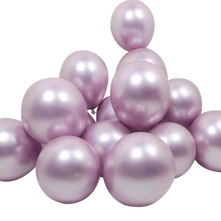 LIGHT PURPLE METALLIC CHROME BALLOONS PACK ( PACK OF 10 PURPLE BALLOONS )