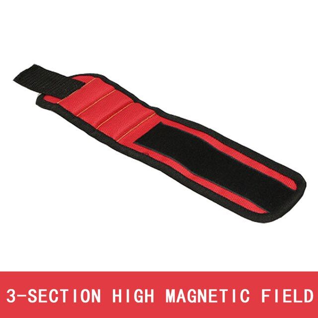 【Footprint】 Polyester Magnetic Wristband 3Pcs Strong Magnets Portable Bag Electrician Tool Bag Screws Drill Holder Repair Tool Belt