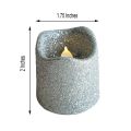 Glitter Flameless Led Candles Battery Operated for Bedroom Decoration (Silver,Golden & Red) Pack of 3. 