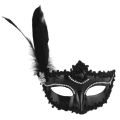 Feather Pearl Mask Halloween Party Masquerade White Black Eye Masks Women Night Club Shows Dance Role Playing Prop Decorations. 