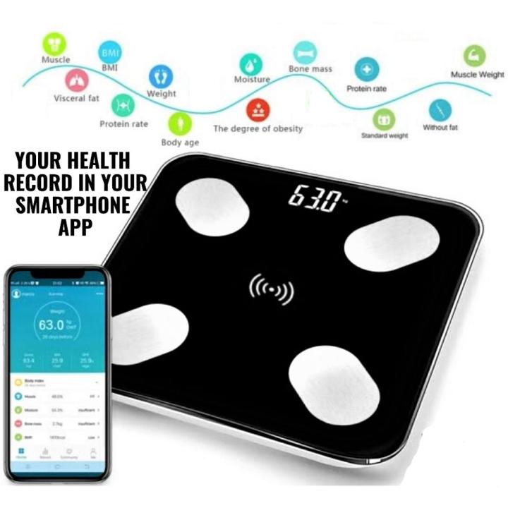 Body Weight Scale Digital body Fat Scale – A complete Body Composition Analysis with smartphone APP iOS & Android APP (Bluetooth)