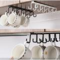 Cup Holder Under Cabinet, 10 Hook Cup Rack Hanger Coffee Cup Holder for Kitchen Coffee cup, Kitchen Shelf cup Hanger. 