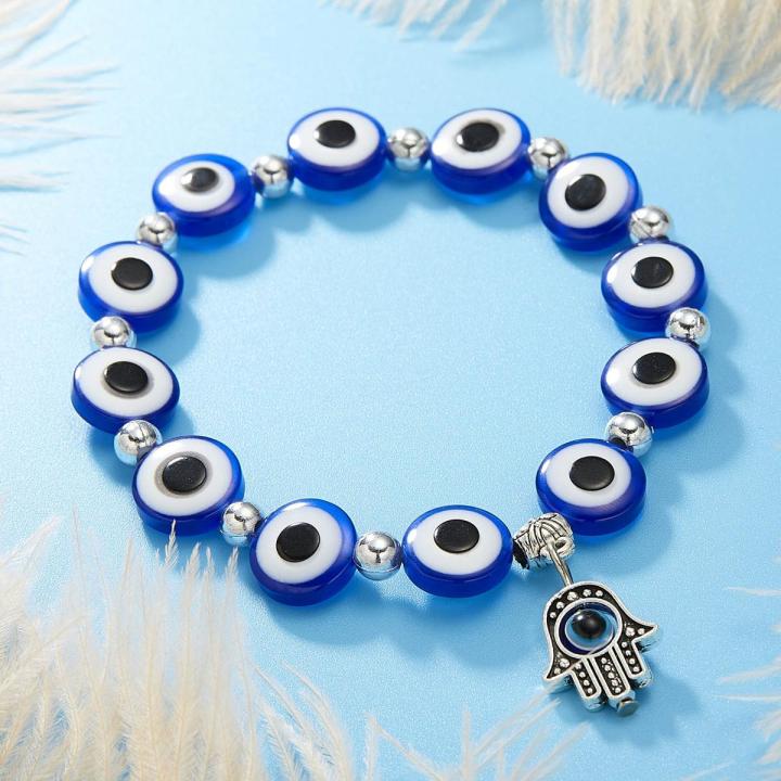 Turkish Lucky Evil Eye Bracelets For Women Men Colorful Crystal Beads Braided Rope Charm Bracelet Couple Friendship Jewelry Gift