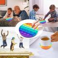 Pop It Fidget Toys Pop Its Toy Set Popits Stress Relief Rainbow Poppit Silicone Gadgets Push Pop Bubble Fidget Gift for Kids. 