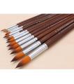 BN-8004 13 pcs long round handle pointed shape artistic acrylic painting brush set. 