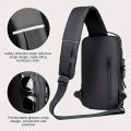 Martin Hub Fashion Sling Bag With Combination Lock, USB Charging Port, Water Proof, Anti Scratch Shoulder Bag, Crossbody Bag Chest Bag. 