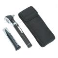Fiber Optic Mini Otoscope black Color Pocket Otoscope With Case ENT Diagnostic Set w/ Extra Bulb Included. 