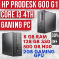 H.P PRODESK 600 G1 [ i3 4TH , 8GB, 128GB SSD, 500GB HDD, 2GB GRAPHIC CARD. 