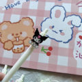 Sanrio Kurumi Pressable 0.5mm Gel Pen Black Student Anime School Supplies Office Accessories Kawaii for School. 