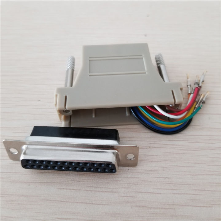 RJ45 Network Adapter Female to Parallel Port RS232 DB25 Converter Connector Plug
