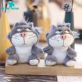 Green Home Car Key Chain Seated Posture Cute Plush Lucifer Cat Pendant. 