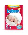 Bebem Jumbo Mini (Size-2, 72 Pieces, 3-6Kg). 