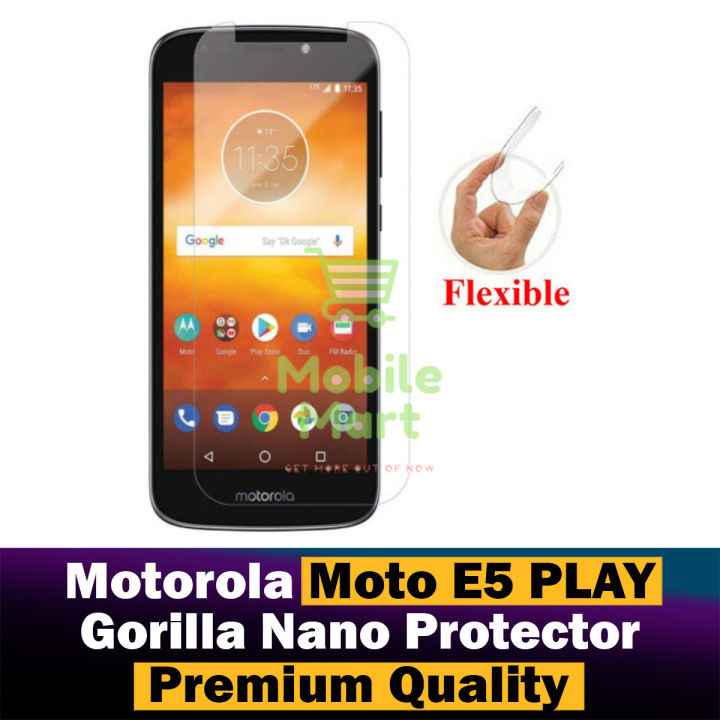 Motorola Moto E5 Play Unbreakable Gorilla Flexible Nano Glass Premium High Quality Screen Protector For Motorola Moto E5 Play